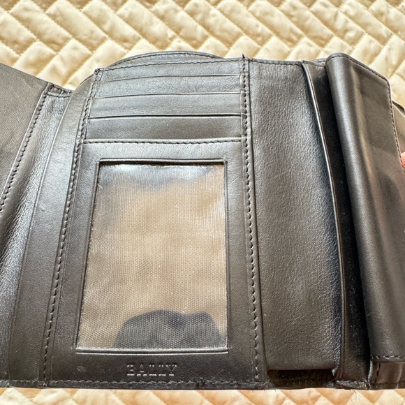 Vintage BALLY Black Leather Wallet - Picture 4 of 8